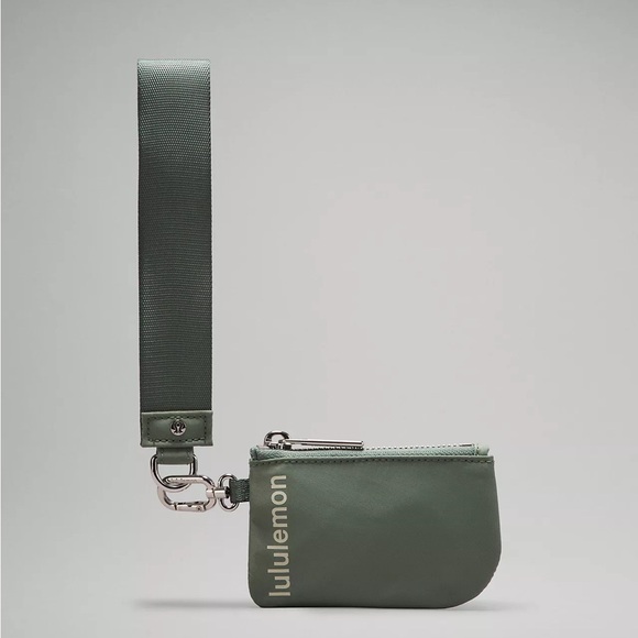 Lululemon Dual Pouch Wristlet- Grey Eucalyptus/Bone - Picture 7 of 8